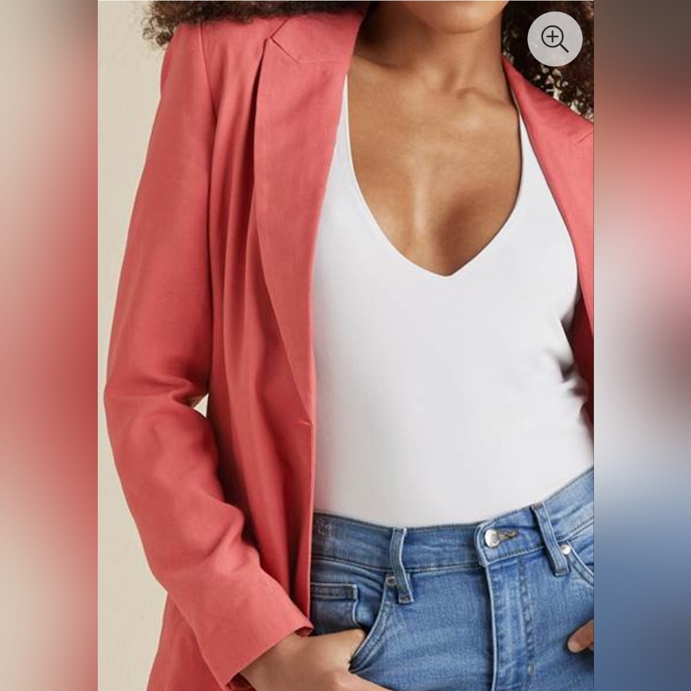 Button-Front Blazer - Picture 2 of 6